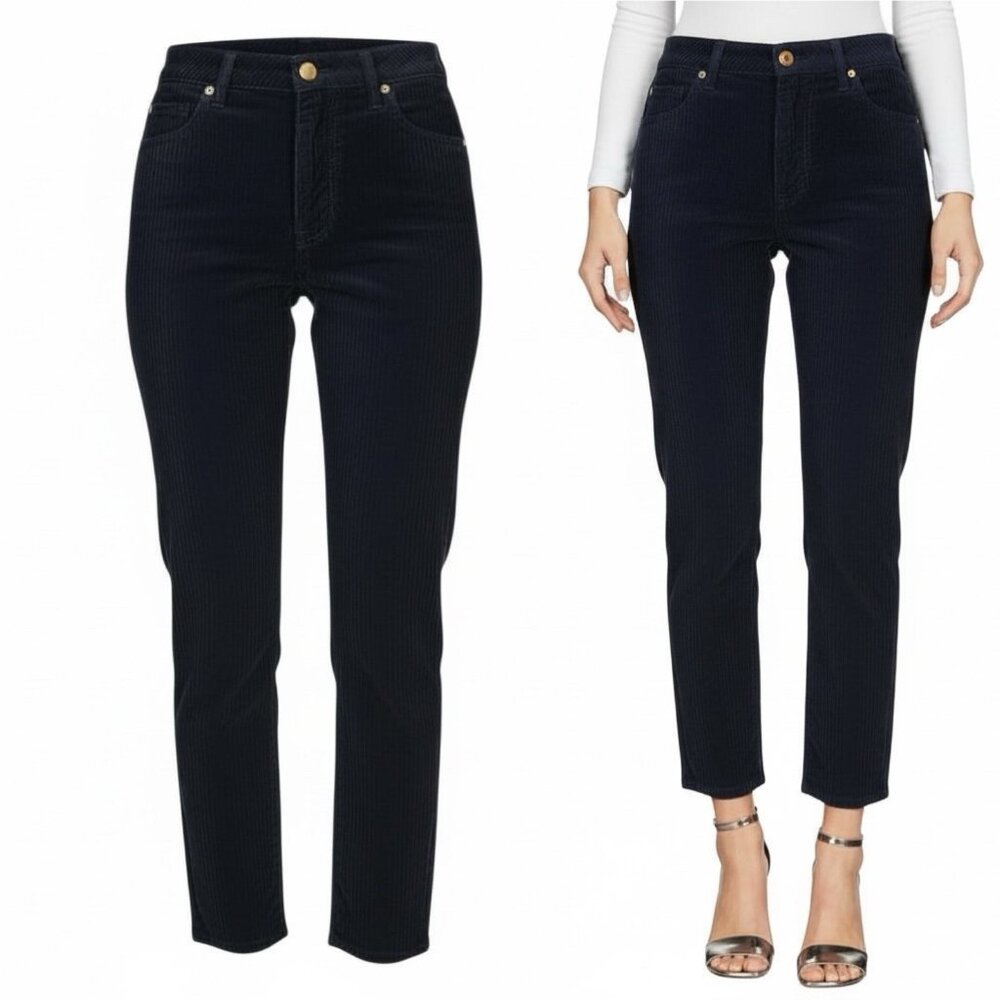 GOLDSIGN Corduroy Pants Jeans Size 24 Waist Button Fly Midnight Blue W3318-838